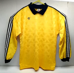 VINTAGE ADIDAS TORWART L/S GELB FUSSBALL SHIRT TRIKOT GR. XL HERGESTELLT IN DEN USA sehr guter Zustand - Bild 1 von 7
