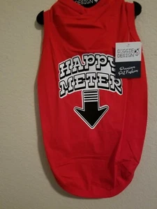 Clearance Sale Red Happy Meter Dog Tank - Size Extra Large - Picture 1 of 3
