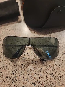 Ray-BanHighstreet Shield Black Metal Frame Sunglasses - Picture 1 of 4