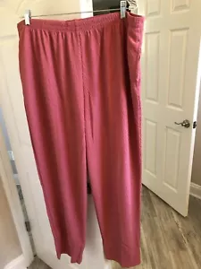 TAGS ATTACHED Susan Graver Toteables Pull-on Rose Pants with Pockets 2X - Picture 1 of 11