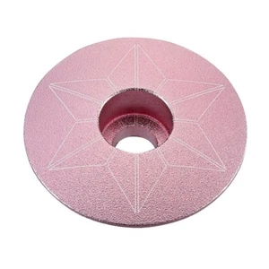 Supacaz Star Capz Top Cap - 1-1/8" - Anodised - Pink - Picture 1 of 1