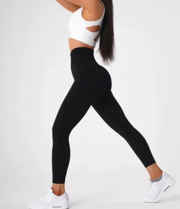 NVGTN Women's Black Solid Seamless Leggings XS - Picture 1 of 24
