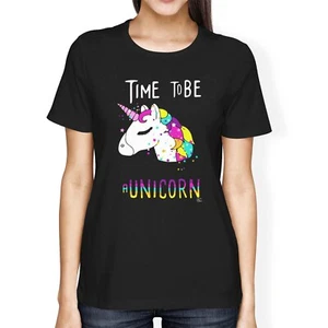1 T-Shirt Damen Loose Fit Time To Be. A Unicorn Magical T-Shirt - Bild 1 von 5