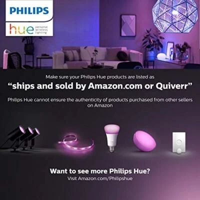 Philips Hue White and Color Ambiance BR30 LED Smart Bulb, Bluetooth & Zigbee ... - Image 1 of 4