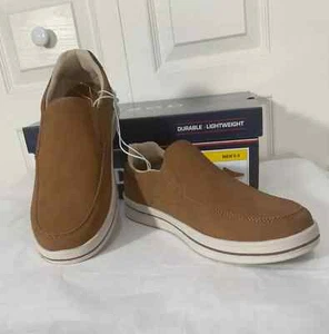 Izod Mens Barlow Brown Memory Foam Slip-on Sneaker - Picture 1 of 11