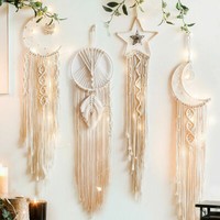Uk Macrame Decor Wall Hanging Woven Wall Art Macrame Tapestry Boho Home Ebay