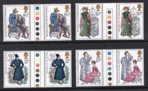 GB 1975 Jane Austen Traffic Lights Gutter Pairs Set. Unfolded MNH - Picture 1 of 2