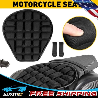 NEW Motorcycle Gel Seat Cushion Fit Shock Pad Breathable Pressure Cover Relief - Image 1 of 4