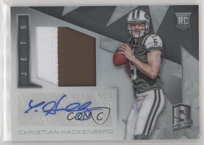 2016 Panini Spectra /99 Christian Hackenberg #184 RPA Rookie Patch Auto RC - Image 1 of 2