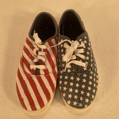 Unisex Estrellas y Rayas Lona Tenis EE. UU. Bandera Zapatos Hombres 8/Mujeres 9.5 Foto 1 de 4