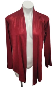 Chico's Liquid Shimmer Amber Jacket Travelers Metallic Jester Red Holiday Xmas 1 - Bild 1 von 6