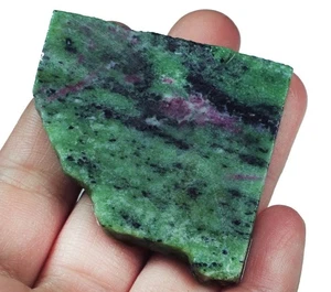 216Ct Natural Red Green Bi Color Ruby In Zoisite Rough Specimen YGB926 - Picture 1 of 3
