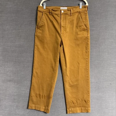 Everlane Pants 14 Mustard Yellow Cropped Stretch Casual Fall Classic Comfort - Image 1 of 4
