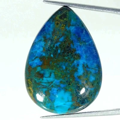 Piedra preciosa suelta de pera azurita natural de 36,20 quilates para hacer joyas 23x32x6 mm Foto 1 de 4