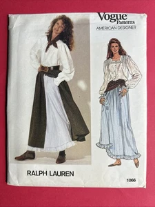 Seltene Ralph Lauren Gunne Sax Stil Bluse Rock Unterrock Schal 6 Vogue 1066 UC - Bild 1 von 2