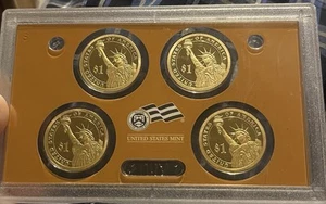 US Mint Presidential Proof $1 Set With Lettered Edges Dates On Rim - Picture 1 of 3