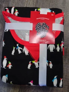 Sleep Pajama set women's Plus size 4X ~ winter penguins cotton - Picture 1 of 6