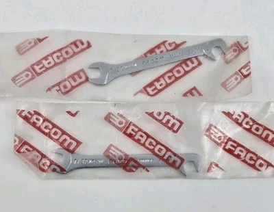 Lote De 2 Llaves Desplazadas Facom Encendido Corto Extremo Abierto 34 7/32" Francia Nuevo De Lote Antiguo Foto 1 de 4