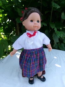 Ancien Vintage 1986  Poupée brune MATTEL INC 38 cm robe chaussures panty - Picture 1 of 8