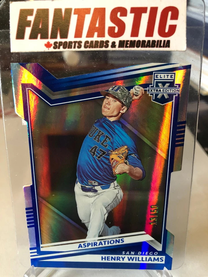 2022 Panini Elite Extra Edition Aspirations Blue Die-Cut /50 #91 Henry Williams - Image 1 of 2