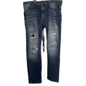 Mavi Marcus Slim Straight Leg Denim Edgy Jeans Destructed Gr. 34/32 Streetwear - Bild 1 von 11