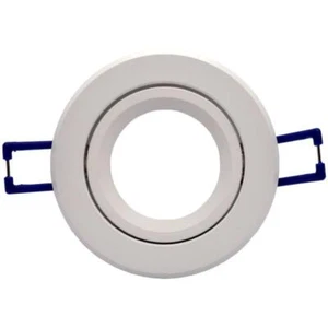 LEDlumi Spot Decken Einbaurahmen Gehäuse für GU10 MR16 rund weiß schwenkbar - Bild 1 von 4