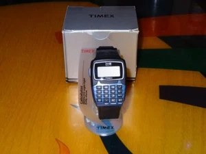 Vintage Timex Sports Calculator Wristwatch (Black) OPEN BOX - Picture 1 of 7