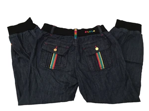 COOGI Girl's Dark Blue Wash Embroidered Capri/Ankle Style Denim Jeans Size 14 - Picture 1 of 10