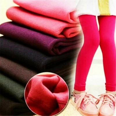 Stretchy Velvet Thermal Trousers Kids Stockings Children Leggings Girls Pants - Image 1 of 4