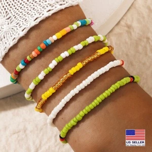 Fashion Women Jewelry Retro Bracelet Colorful Beaded Bohemia Wrist Charm 1757 - Picture 1 of 3