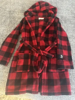 Acogedora bata polar suave con capucha para niños Abercrombie 13-14 niños Foto 1 de 4