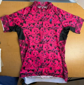 Shebeest short sleeve cycling jersey Smitten Kitten- Magenta size MD NWT - Picture 1 of 8