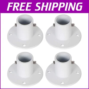 4PC Cast Aluminum Deck Anchor Flanges for Above Ground Pool Installations - Picture 1 of 11