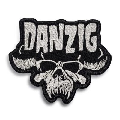 Danzig Skull Embroidered Sew-on Patch | American Heavy Metal Music Band Logo - Image 1 of 2