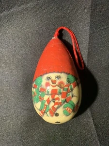 Vintage Paper Mache Snowman with Pipe Christmas Ornament 5" - Picture 1 of 7