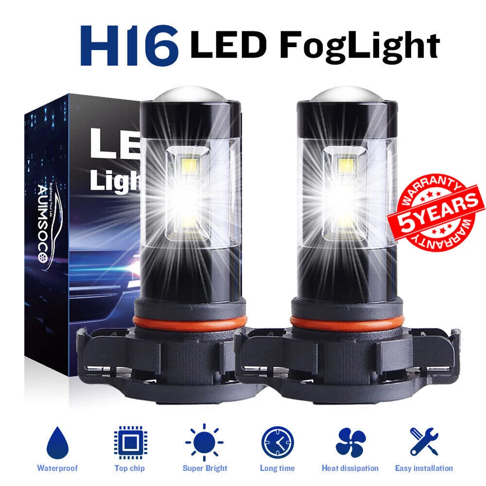 Bombilla antiniebla LED 4SIDE 5202 H16 6000K blanca para Chevy Silverado 1500 2007-2014 Foto 1 de 4