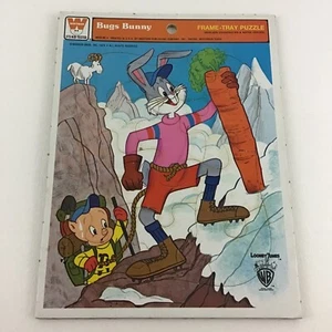 Whitman Frame Tray Puzzle Warner Bros Bugs Bunny Porky Pig Looney Tunes Vintage - Picture 1 of 6