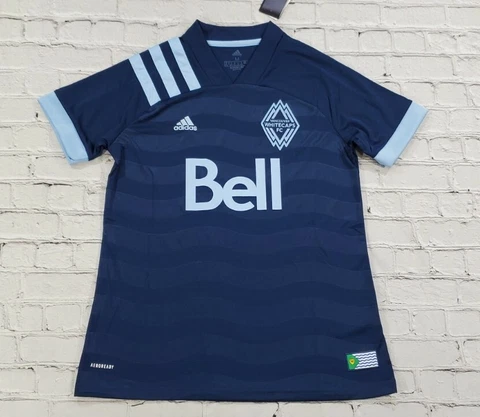 Adidas MLS 2020 Vancouver Whitecaps F.C. Soccer Wave Jersey EH8626 WOMENS SIZE M Cover
