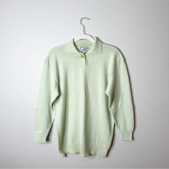 Suéter de punto verde Gianni Versace Foto 1 de 4