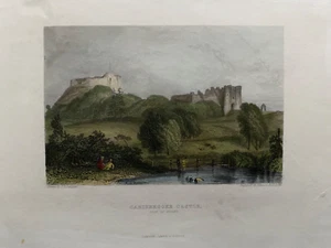 1844 Antique Print: Carisbrooke Castle, Isle of Wight after Sargent - Picture 1 of 2