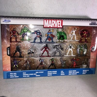 Marvel Nano Metalfigs Paquete de 20 Juguetes Jada Wave 5 Rhino Iron Patriot Foto 1 de 4