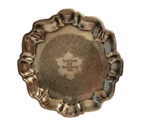 Vintage English Silver Mfg Corp Silverplate Trophy Plate 1955 Baton Rouge Tennis - Picture 1 of 6