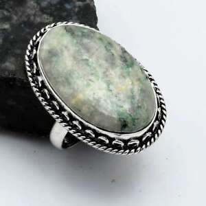 Moss Agate Gemstone Ethnic Gift For HerRing Jewelry US Size-8.75 AR 29292