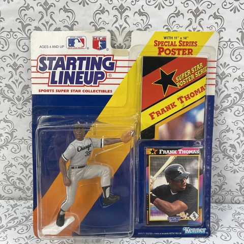 MLB Frank Thomas White Sox Kenner Figure W/Poster and Card, Starting LineUp 1992 Cover