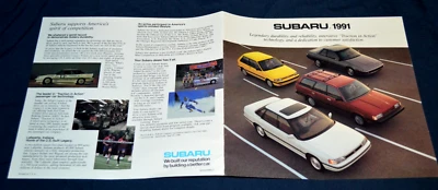 Subaru Legacy XT 1991 Loyale Justy distribuidor original anuncio desplegable 91 Foto 1 de 2