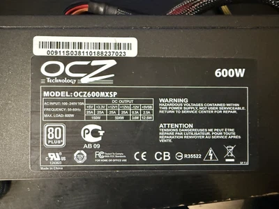 OCZ ModXStream-Pro OCZ600MXSP 600W Modular Power Supply - Excellent cond. - Image 1 of 4