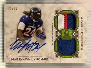 12/55 Marshawn Lynch 2013 Topps Museum Auto Pro Bowl Patch Jersey Seahawks - Picture 1 of 2