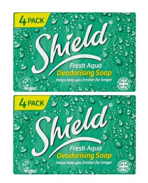 SHIELD Fresh Aqua Deodorising Soap 8 x 115g (2 Packs)