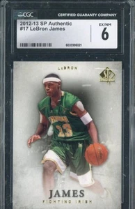 2012-13 SP Authentic #17 Lebron James CGC 6 EX-NM - Picture 1 of 2