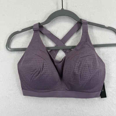 VSX Lightweight Mesh Sports Bra Purple Breathable Wicking Quick Dry 34D - Image 1 of 4